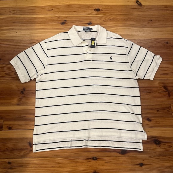 NWT Polo Ralph Lauren 3XB White Striped Pullover - Picture 1 of 11